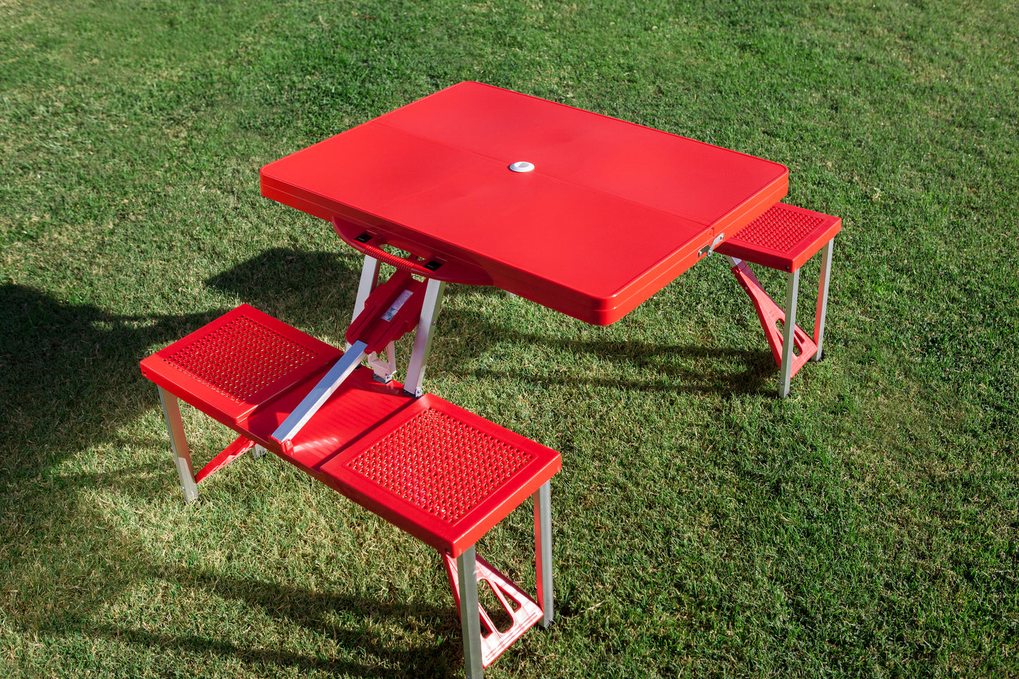 Picnic Table Portable Folding Table with Seats - Red