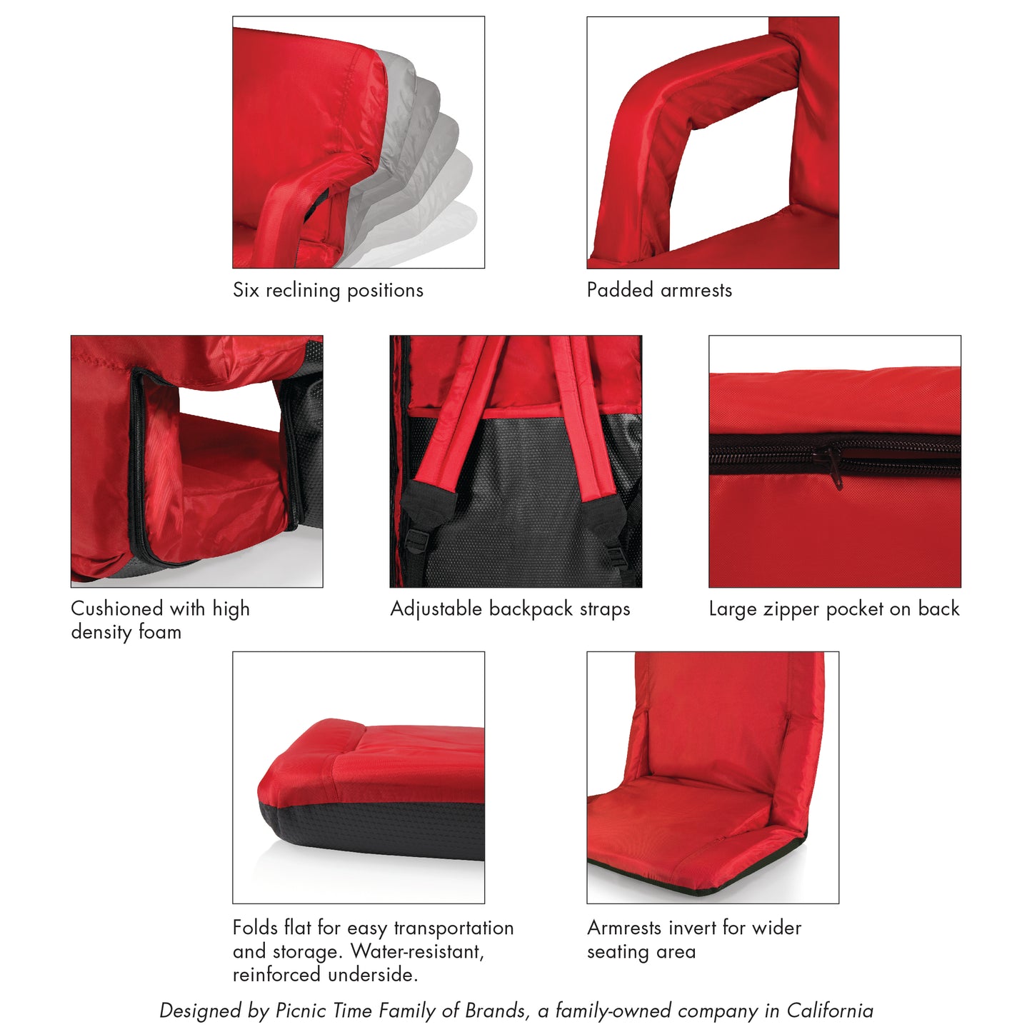 Ventura Portable Reclining Stadium Seat