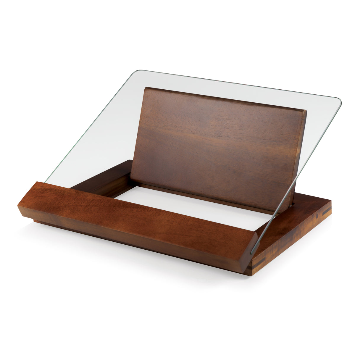 Fabio Viviani Prodigio Acacia & Tempered Glass Cookbook and Tablet Stand