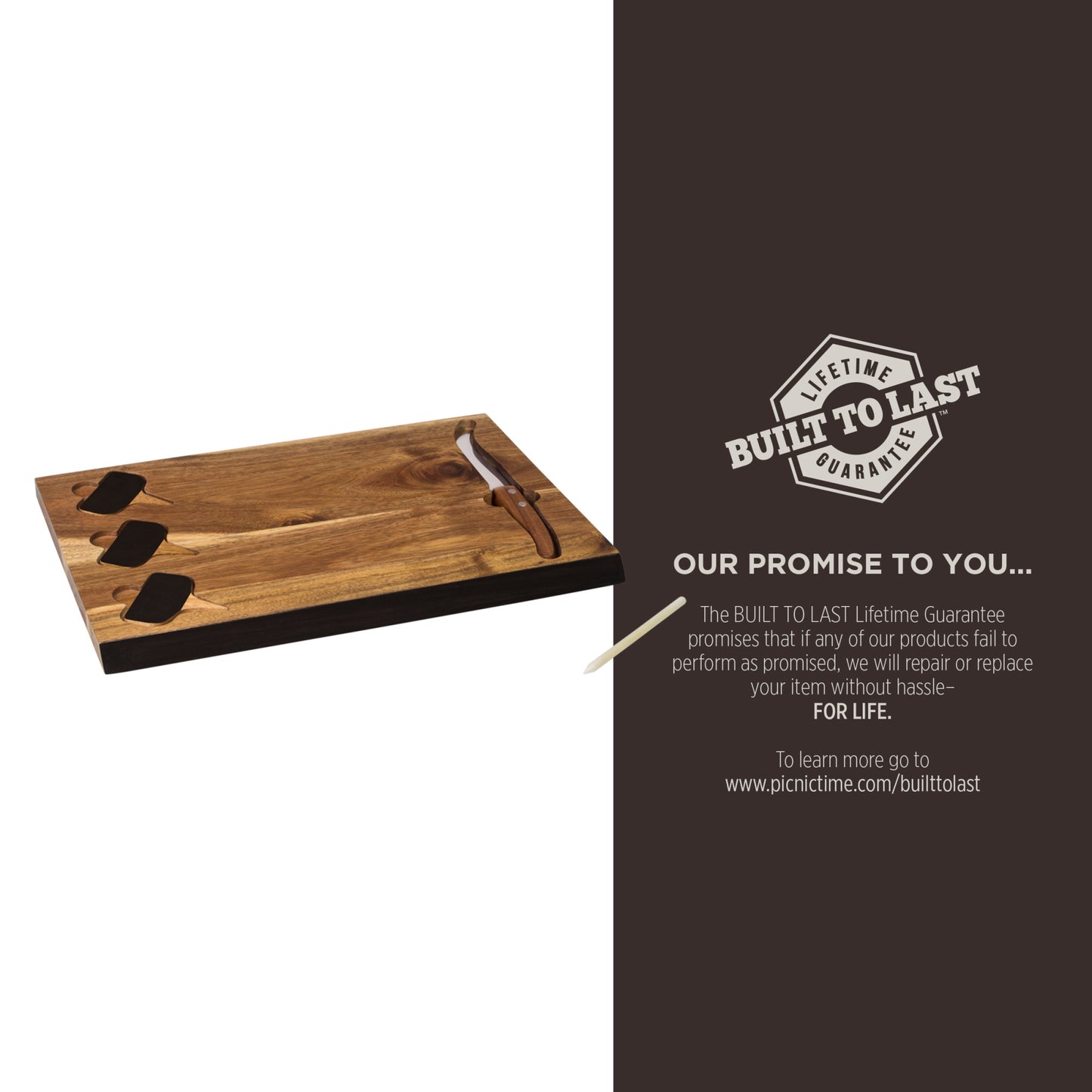 Delio Acacia Cheese Cutting Board & Tools Set