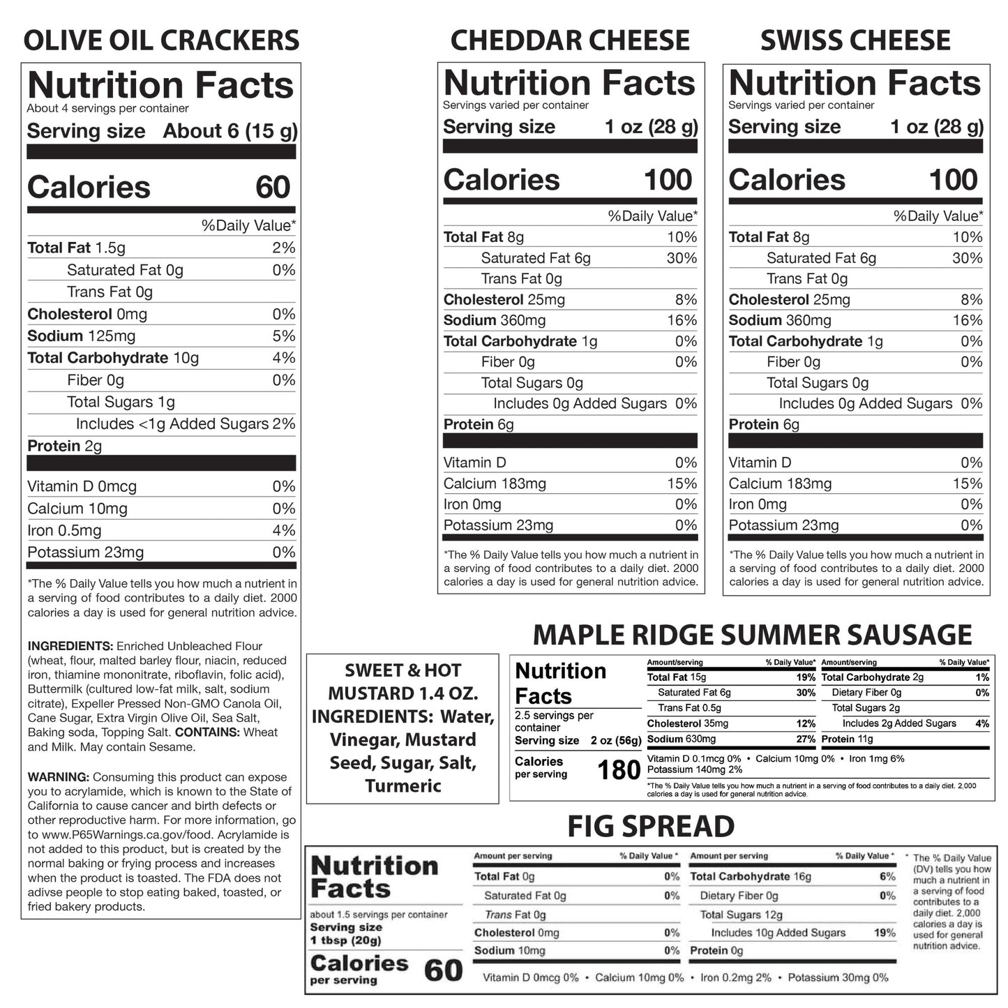 Acacia Circo Cheese Board with Gourmet Gift Pack