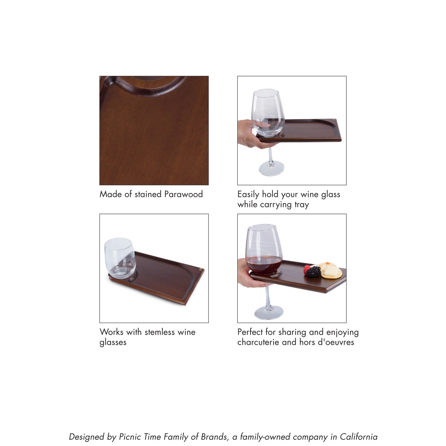 Rectangle Wine Appetizer Plate Set of 4