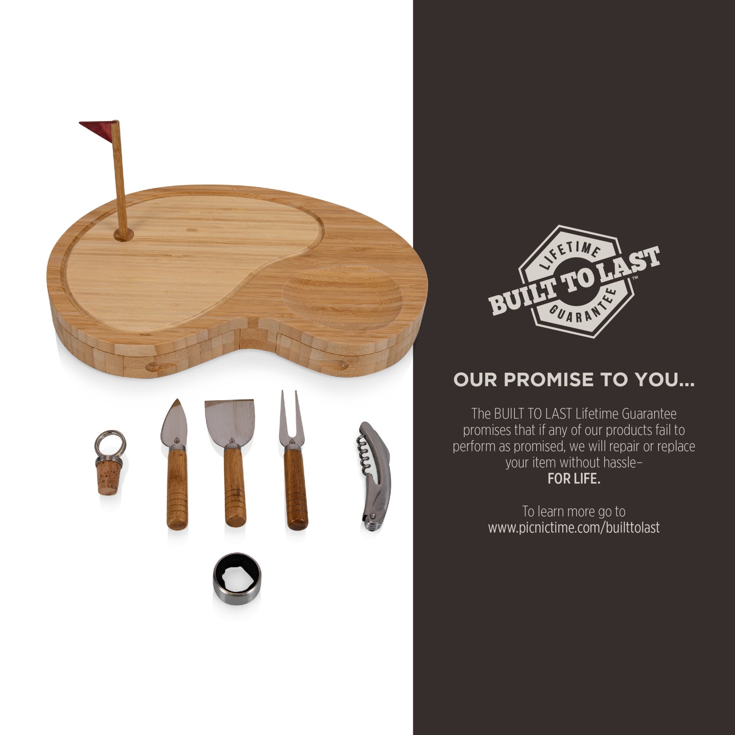 Sand Trap Golf Cheese Cutting Board & Tools Set