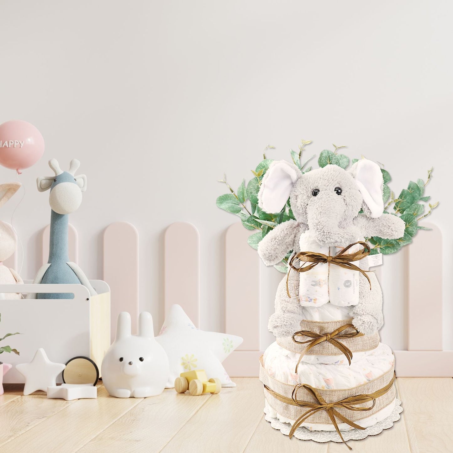 Oh so Cute - Elephant Two-Tier Diaper Cake
