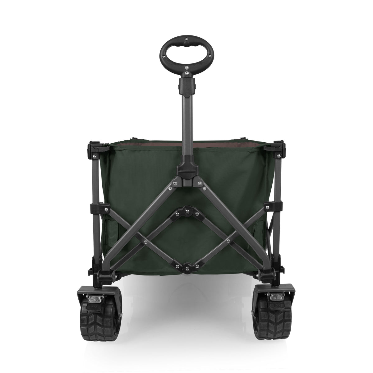 All-Terrain Folding Wagon with Telescoping Handle & 225 lb. Capacity - Moss Green