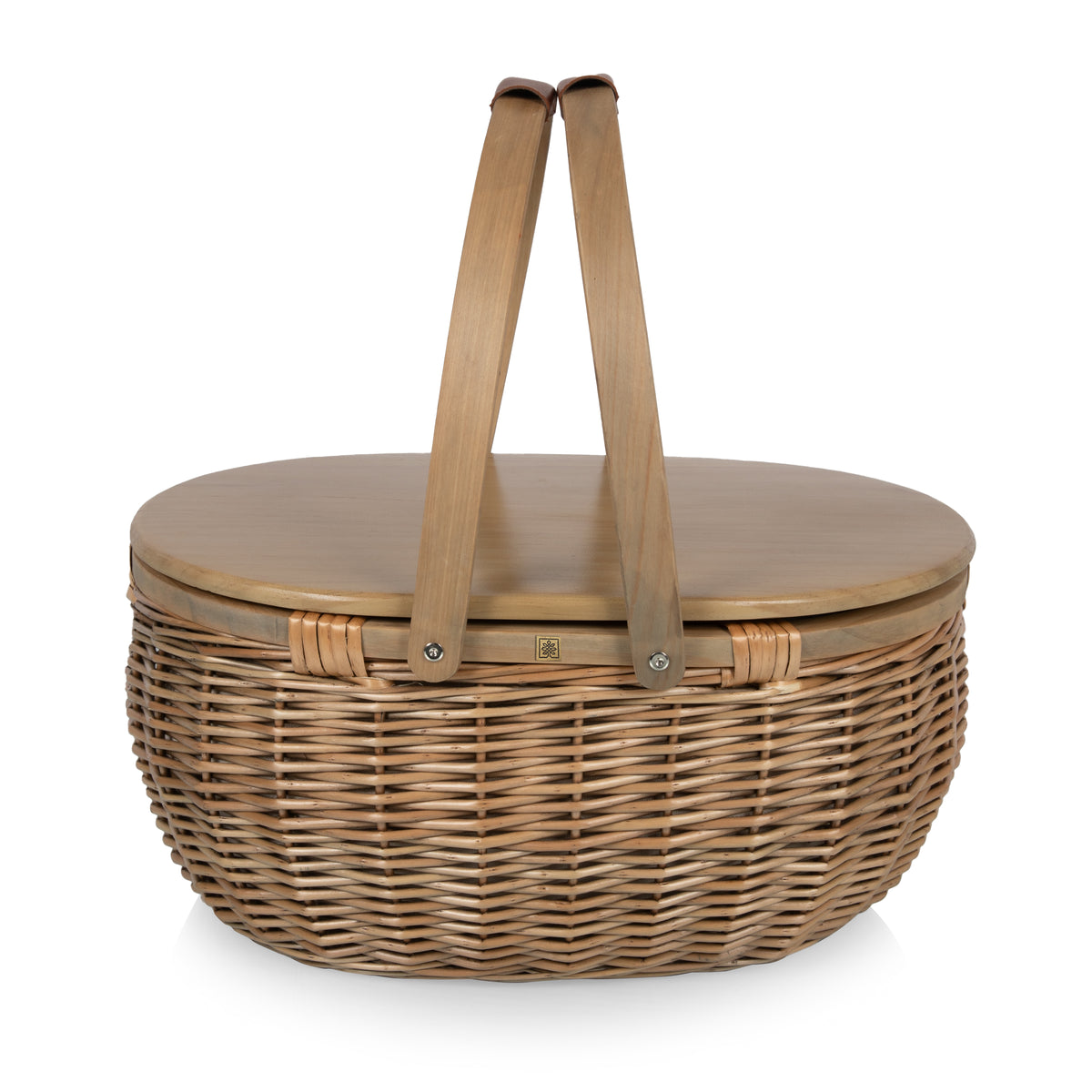 Sequoia Sustainable Willow Picnic Basket with Removable Insulated Cooler