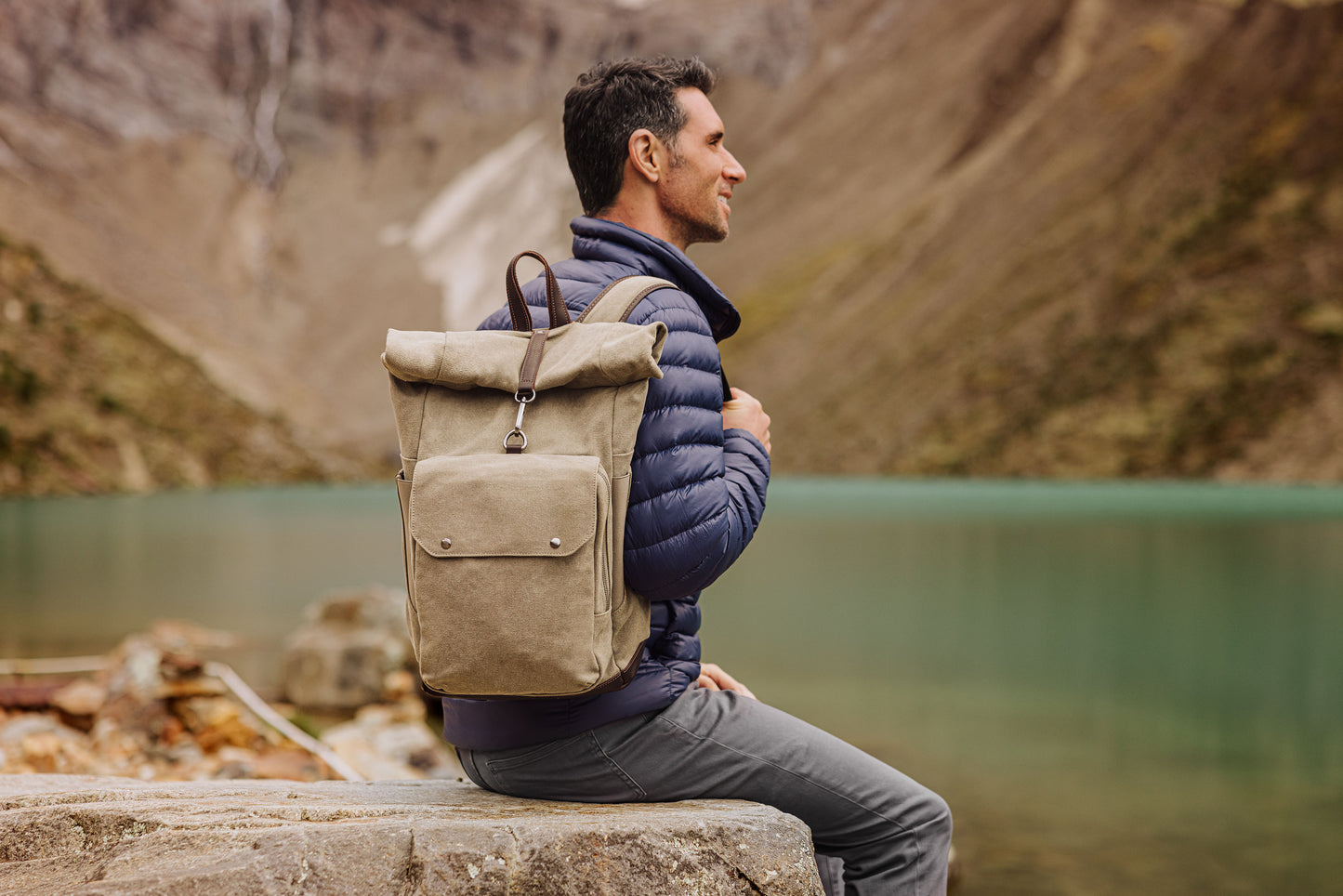 Carmel Roll Top Picnic Backpack Cooler with Components