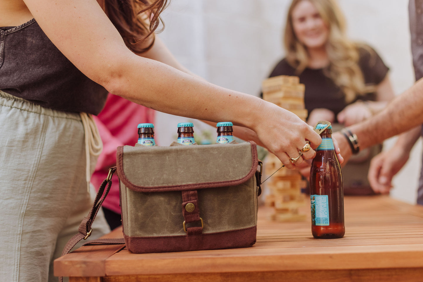 Beer Caddy Cooler Tote with Opener