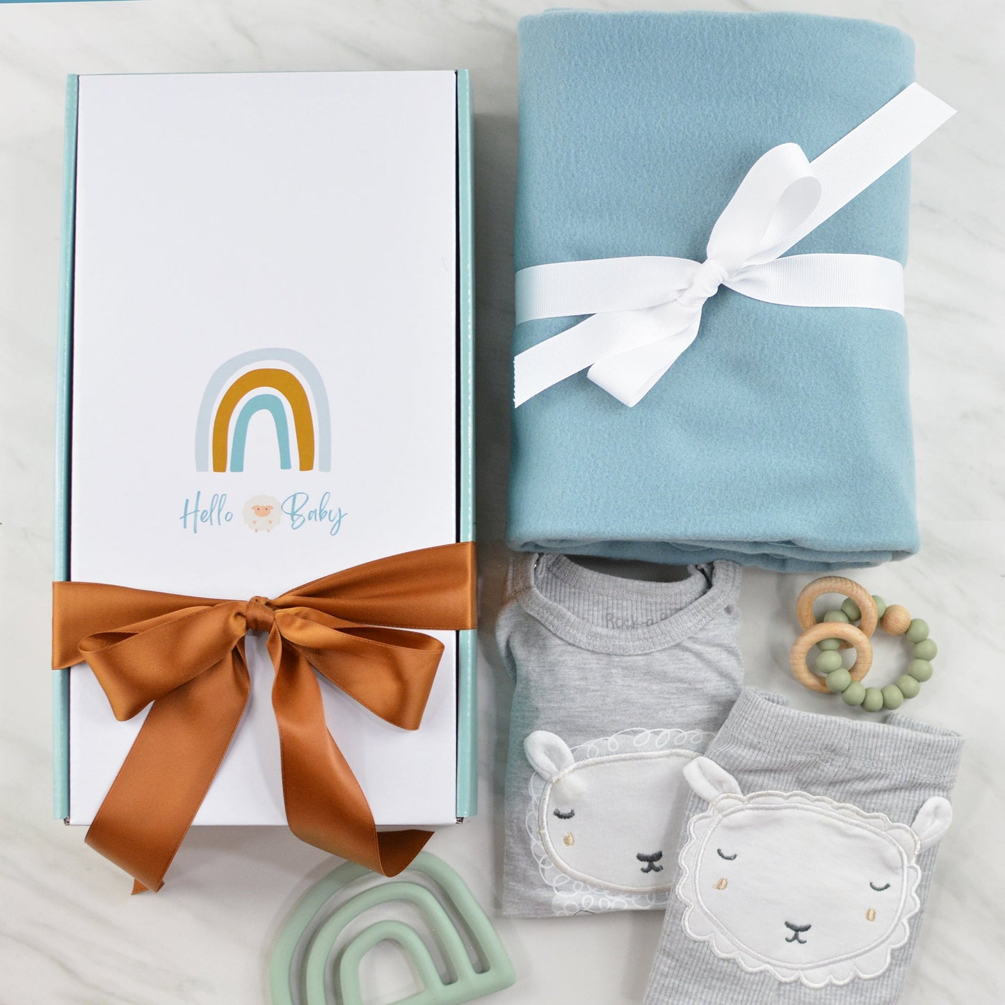 Hello Baby Gift Box – Baby shower gift box with soft essentials