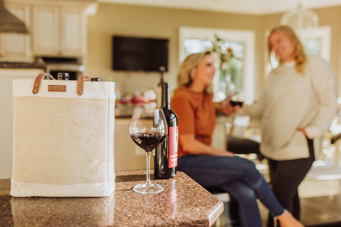 Pinot Jute 3 Bottle Insulated Wine Bag