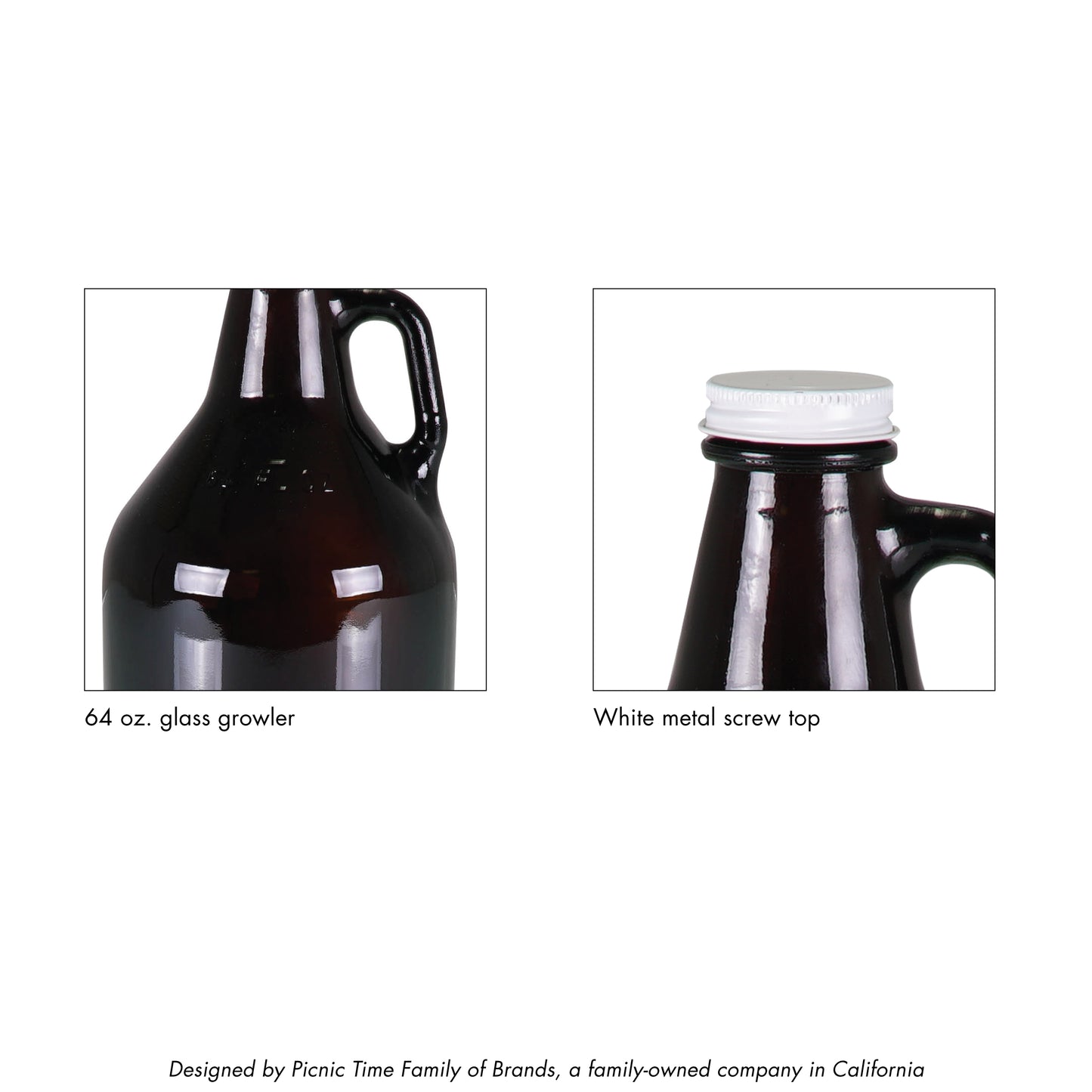 Glass 64 oz. Growler