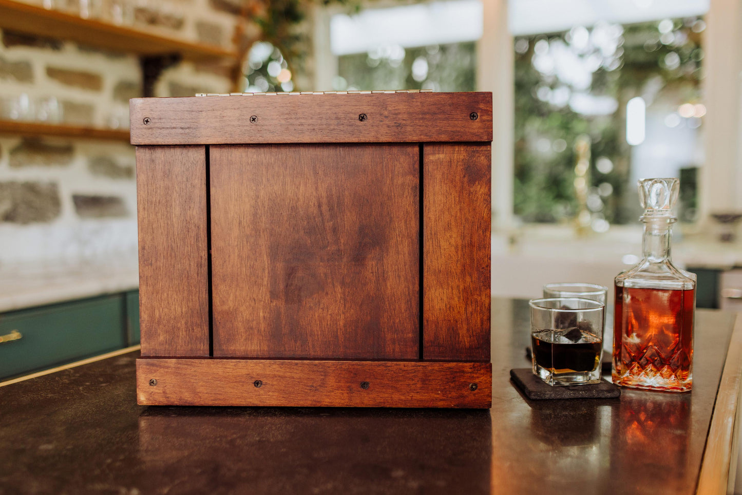 Whiskey Box Gift Set with Decanter