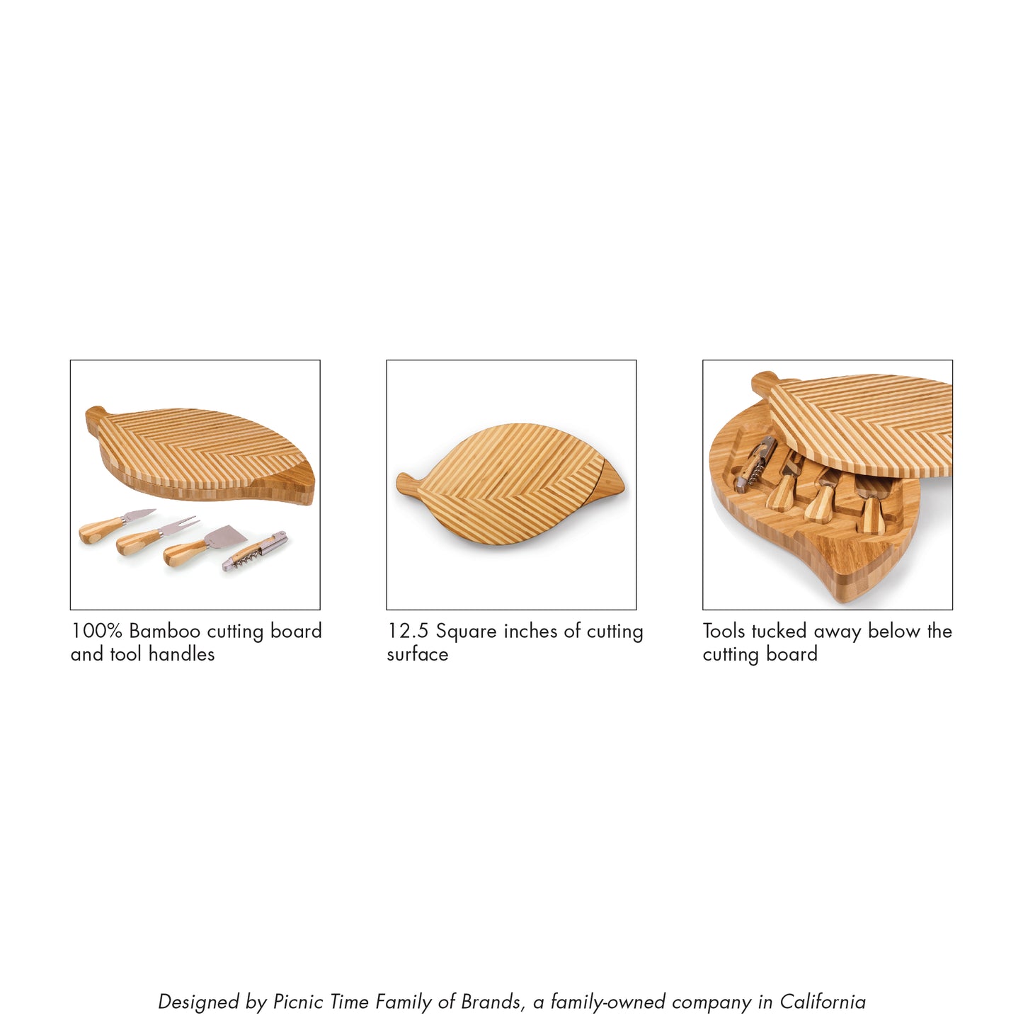 Leaf Cheese Cutting Board & Tools Set