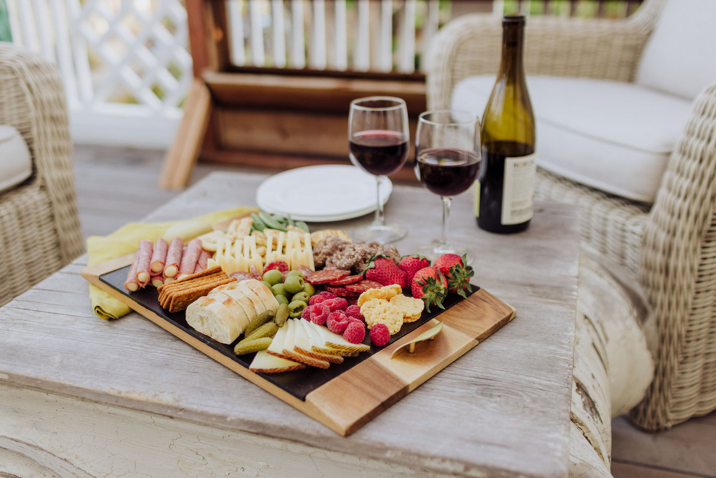 Covina Acacia and Slate Serving Tray