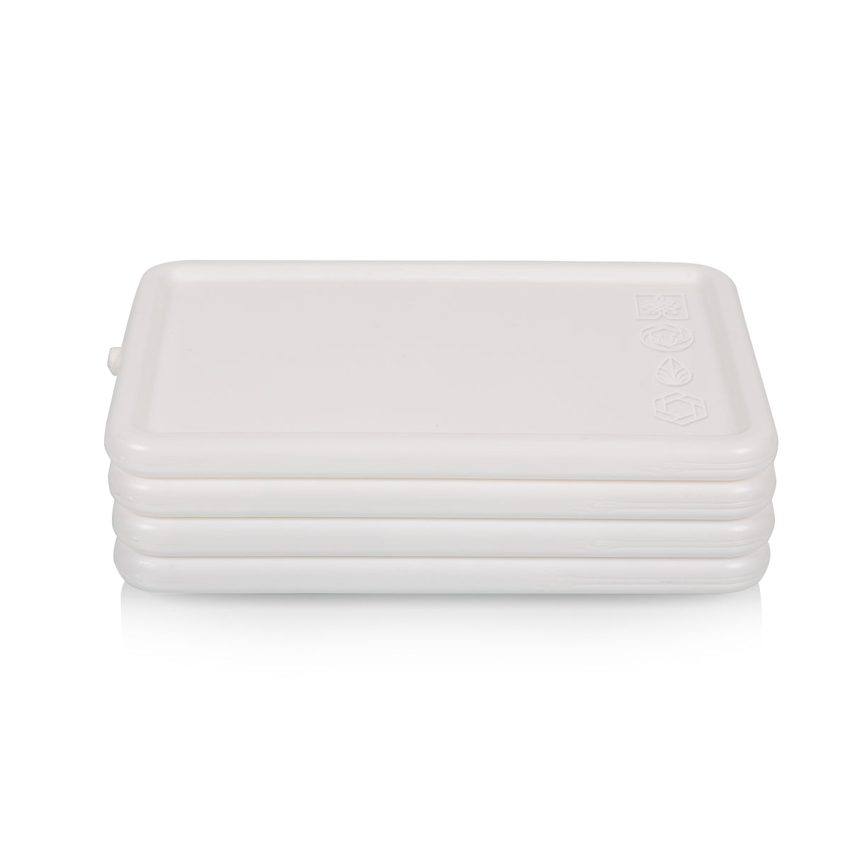 Set of 4 Ultra-Slim Reusable Ice Packs for Coolers, BPA-Free & Leak-Proof