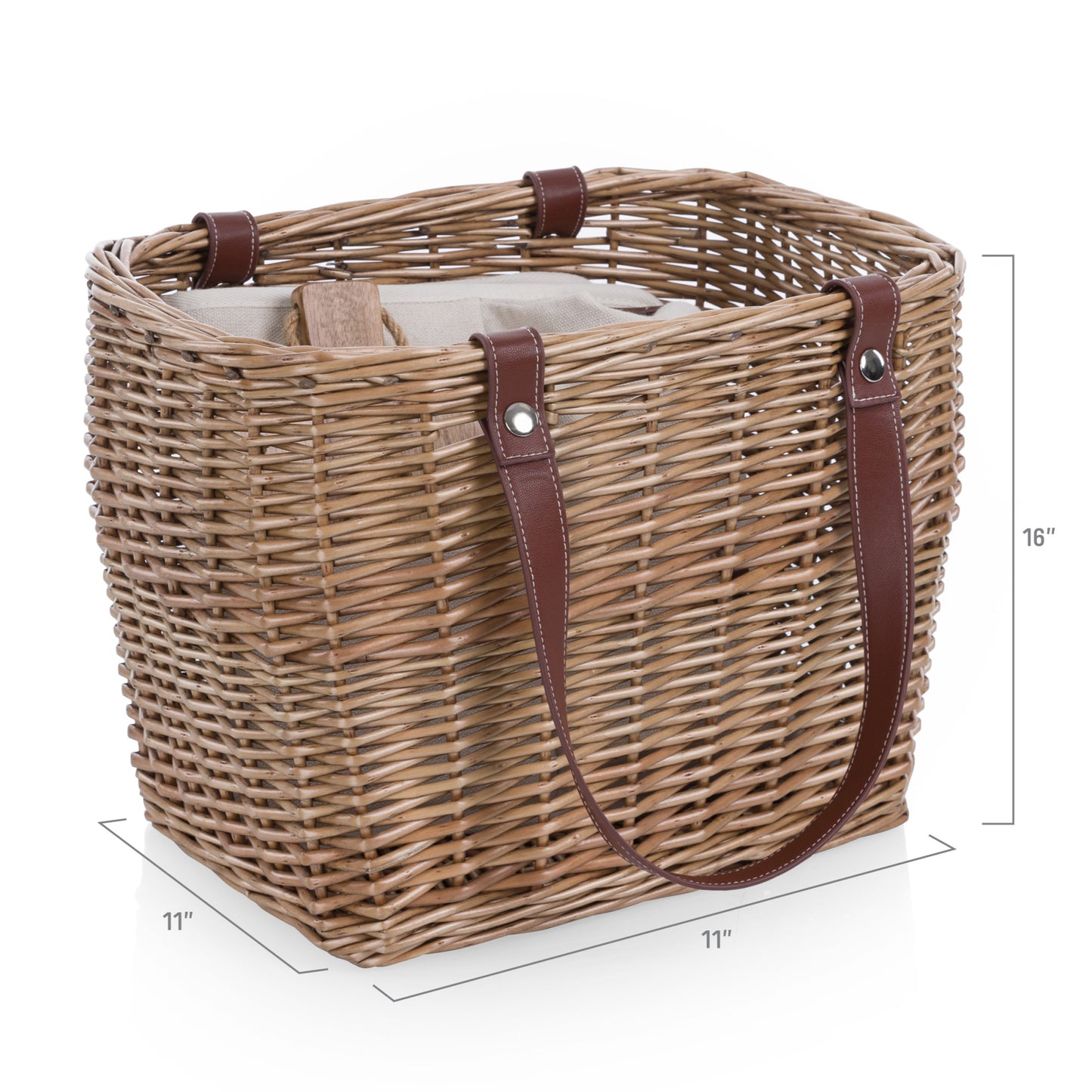 Terrabella Earth Friendly Handwoven Picnic Basket Set for 2