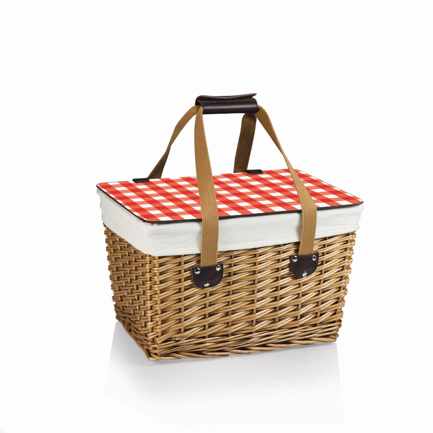 Classic Wicker Picnic Basket for 2 with Removable Lid