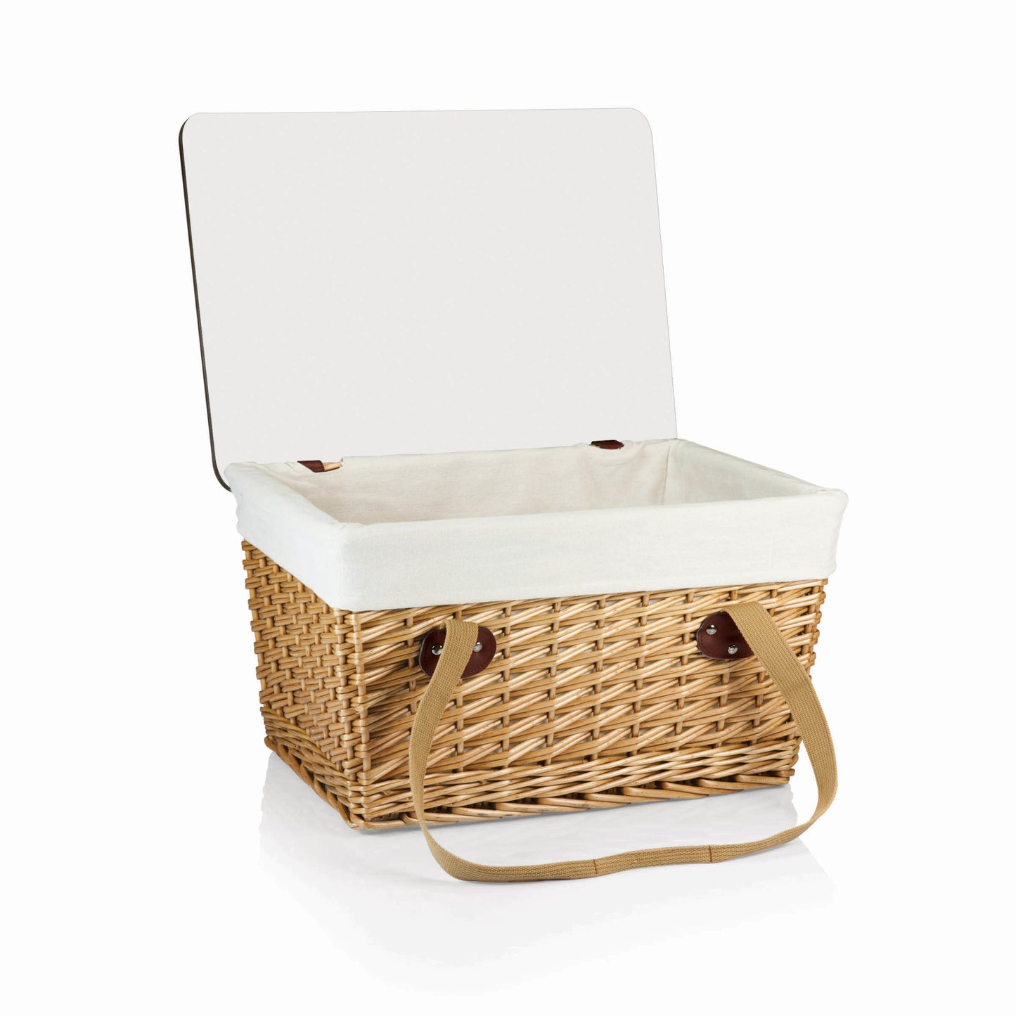 Grande Wicker Picnic Basket for 2 with Removable Lid