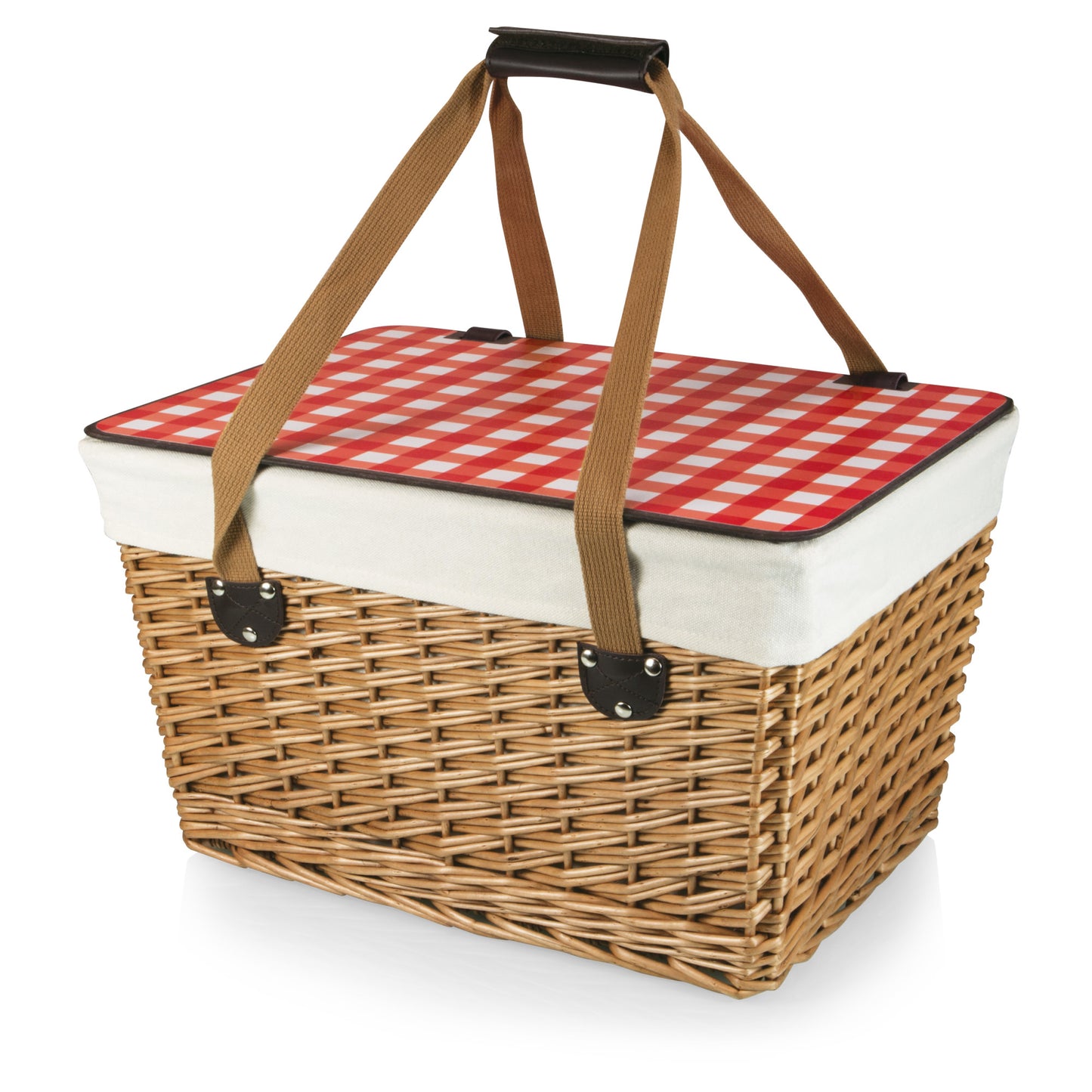 Grande Wicker Picnic Basket for 2 with Removable Lid