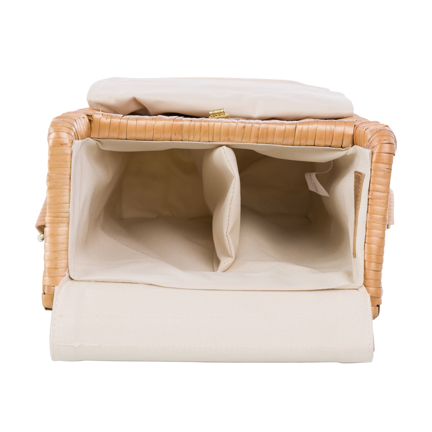 Handwoven Willow Wine & Cheese Picnic Basket with Shoulder Strap