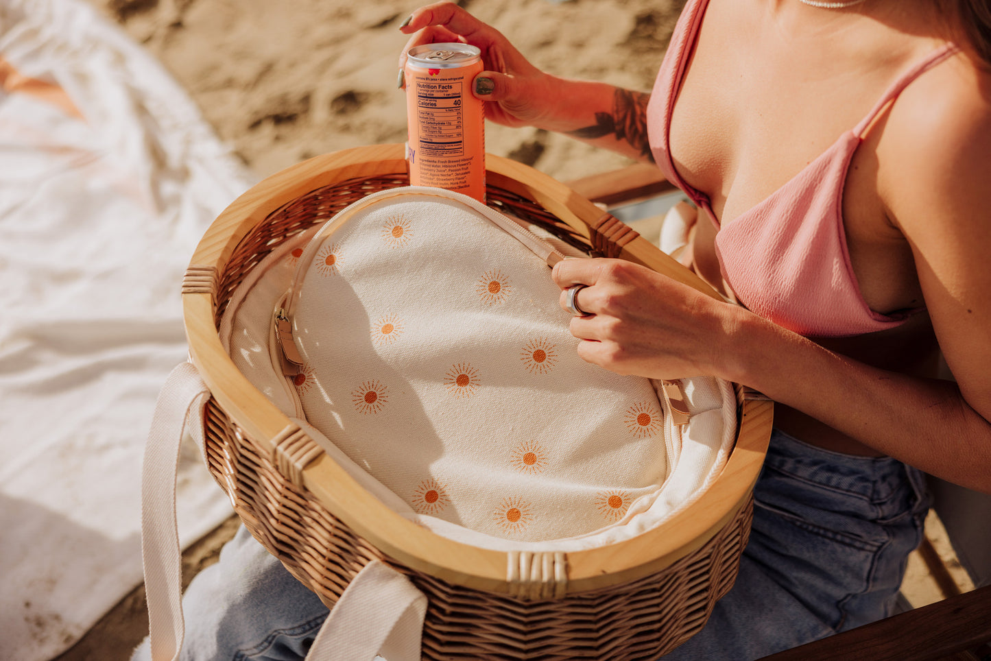 Castaway Insulated Cooler Picnic Basket