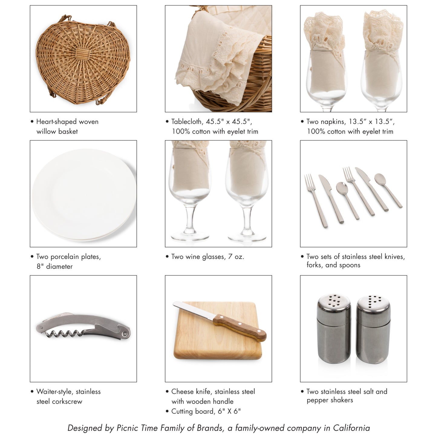Heart Picnic Basket