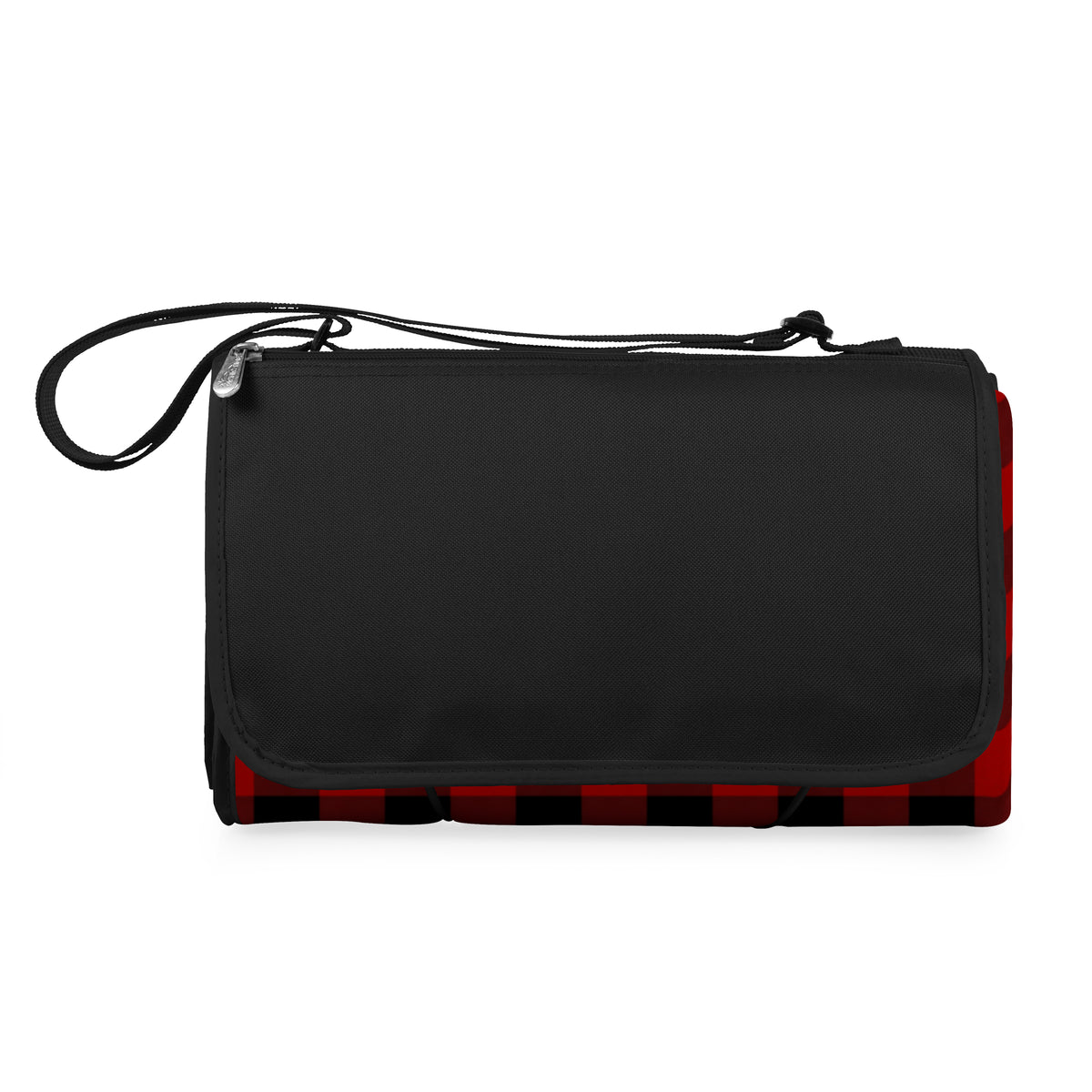 Outdoor Picnic Blanket Tote - Red & Black Buffalo Plaid Pattern