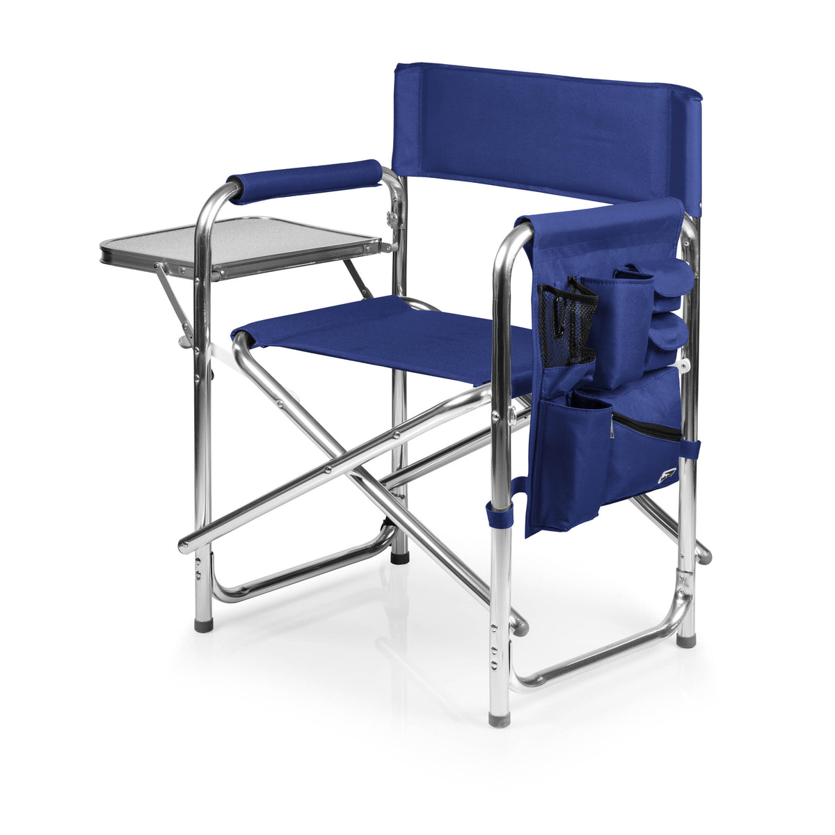 Sports Chair with Side Table, Armrest Caddy and Insulated Beverage Pockets - Blue (809-00-138-000-0)