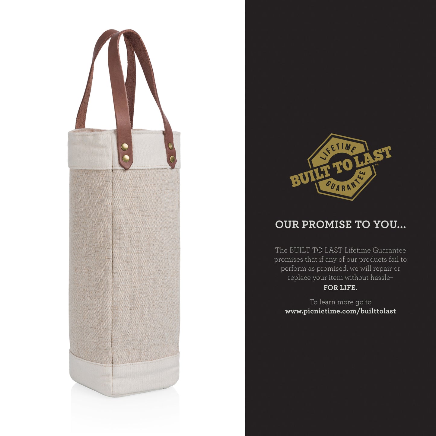 Pinot Jute Single Bottle Insulated Wine Bag
