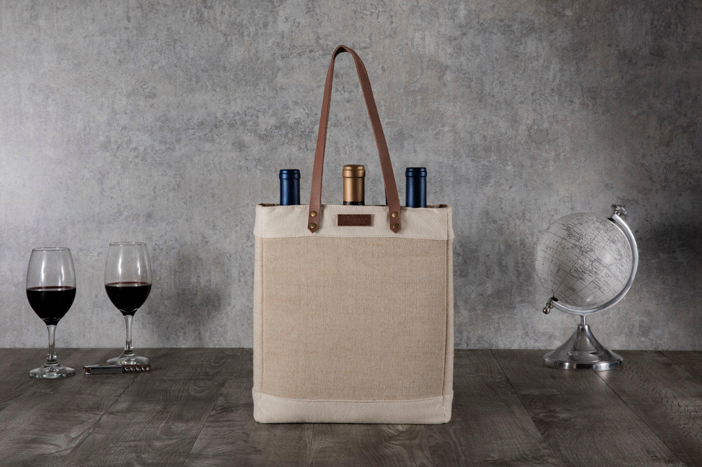 Pinot Jute 3 Bottle Insulated Wine Bag