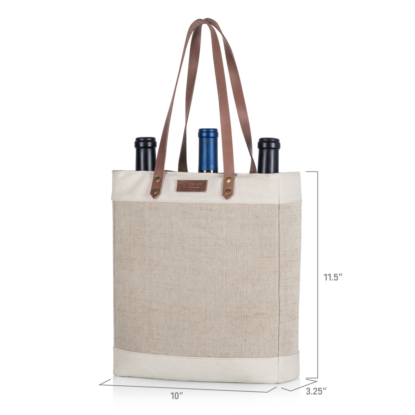 Pinot Jute 3 Bottle Insulated Wine Bag