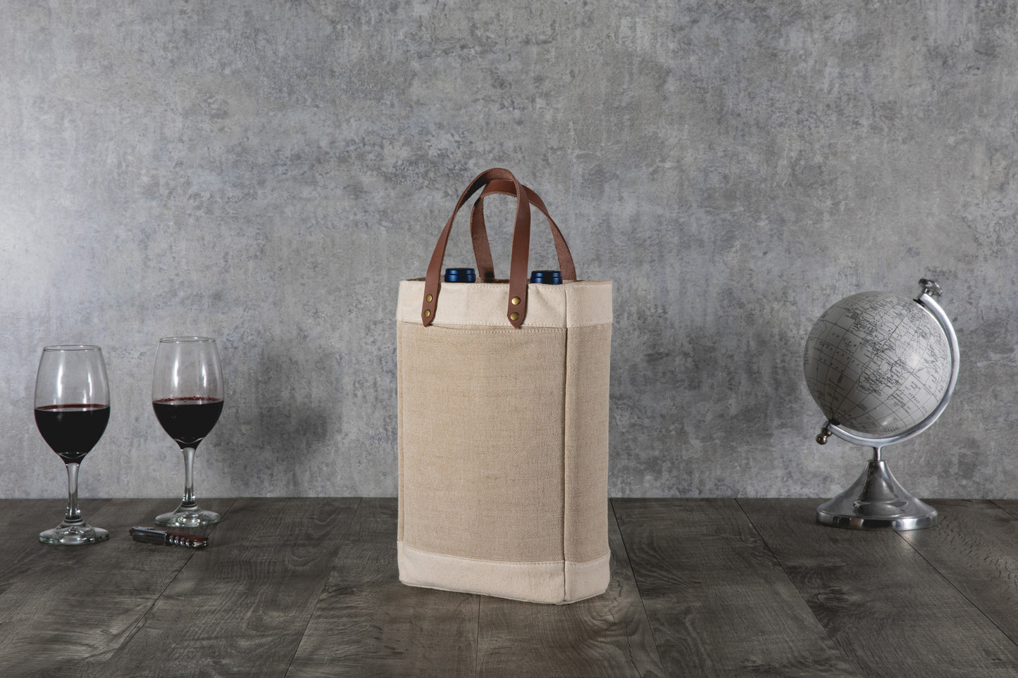 Pinot Jute 2 Bottle Insulated Wine Bag