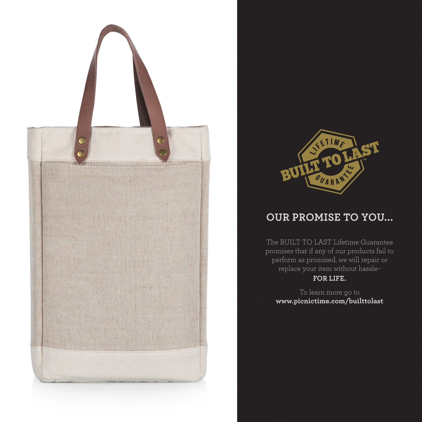 Pinot Jute 2 Bottle Insulated Wine Bag