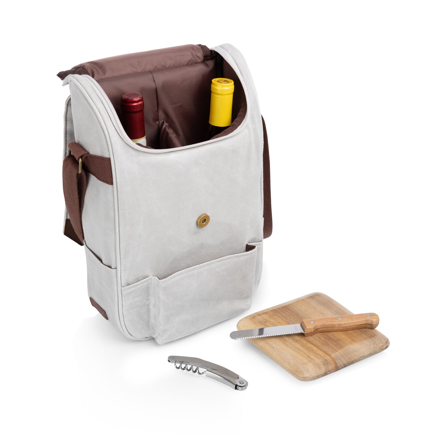 2 Bottle Insulated Wine & Cheese Cooler Tote
