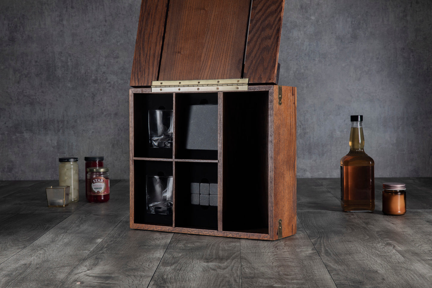 Monogram Whiskey Box Gift Set