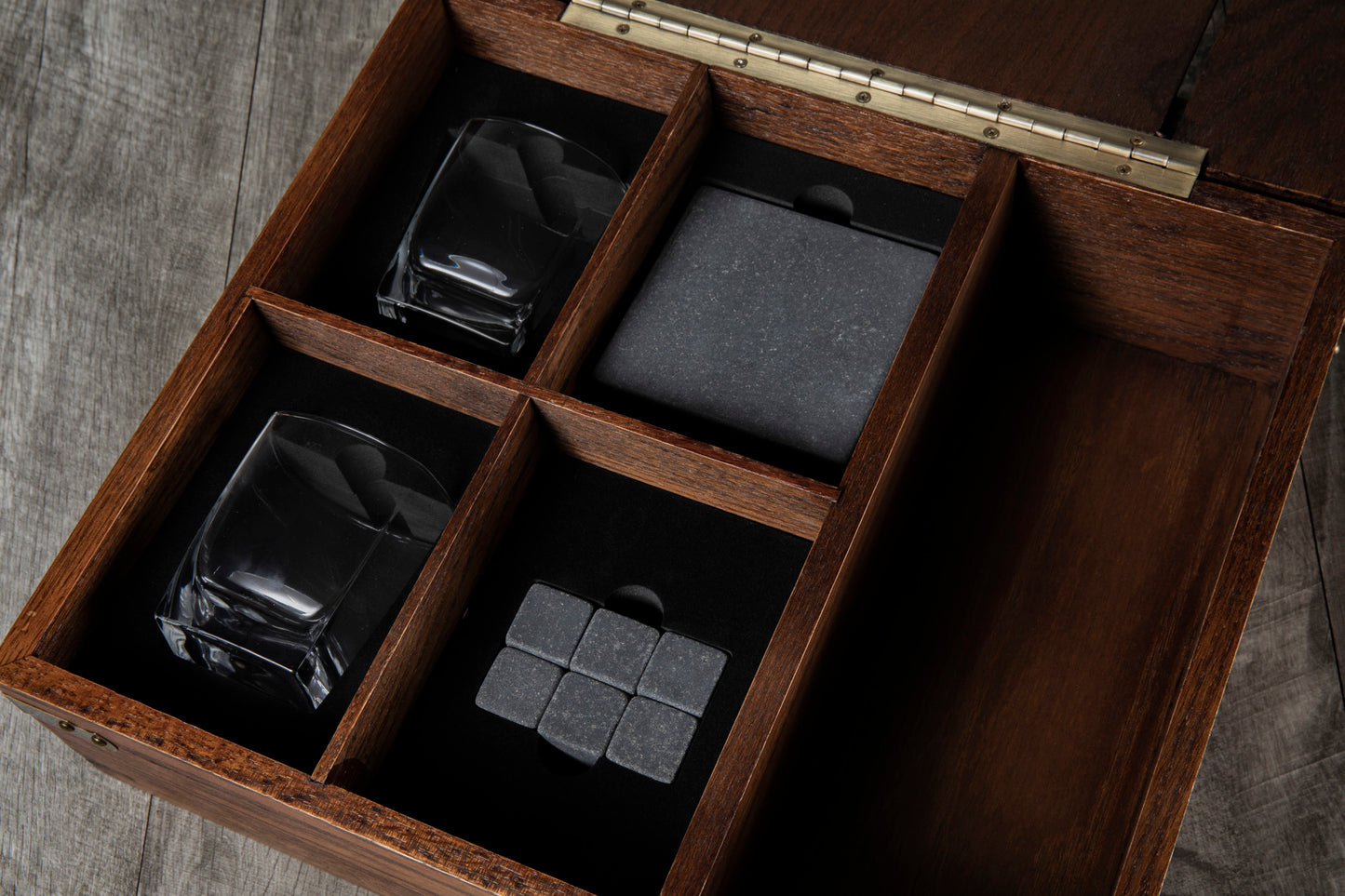 Monogram Whiskey Box Gift Set