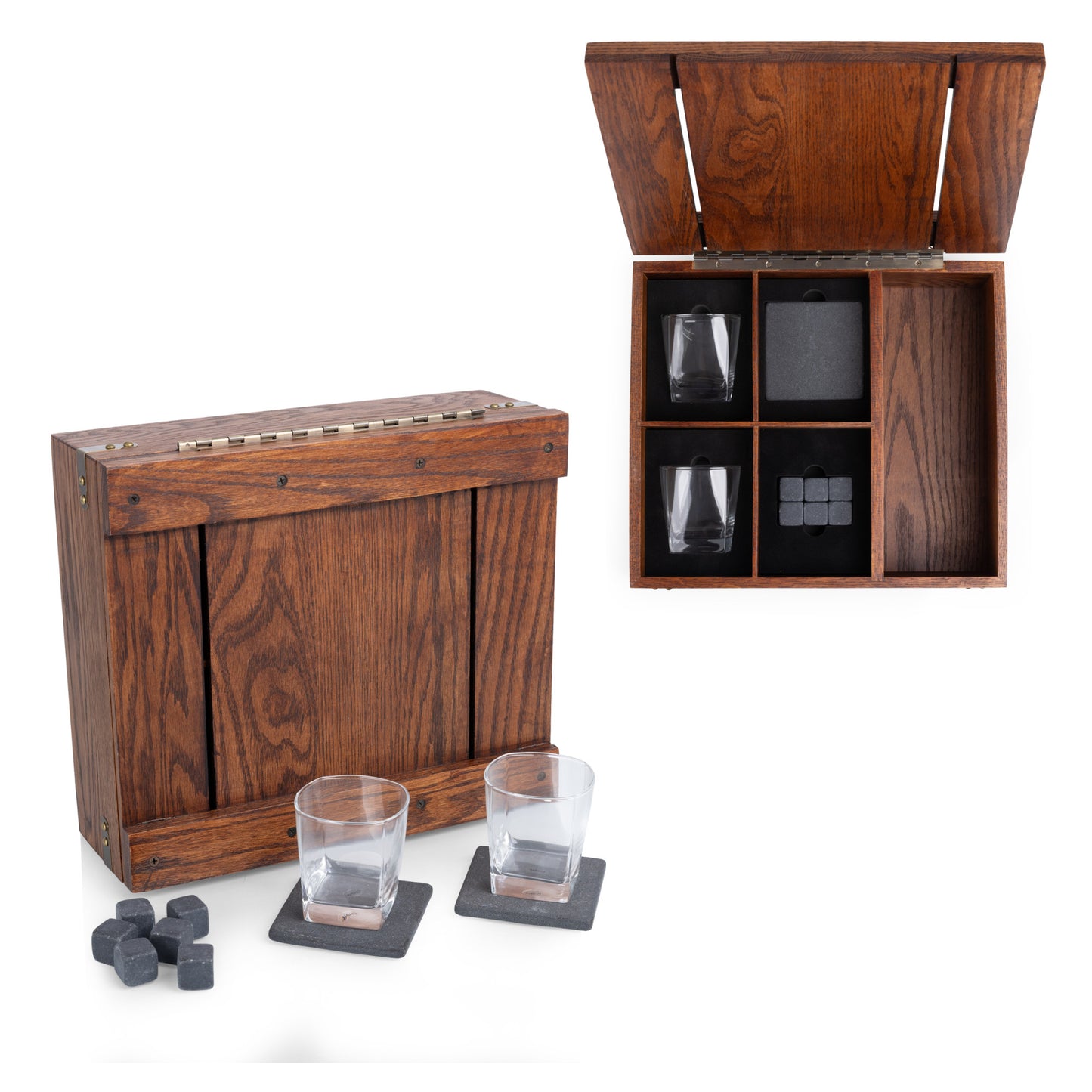 Monogram Whiskey Box Gift Set