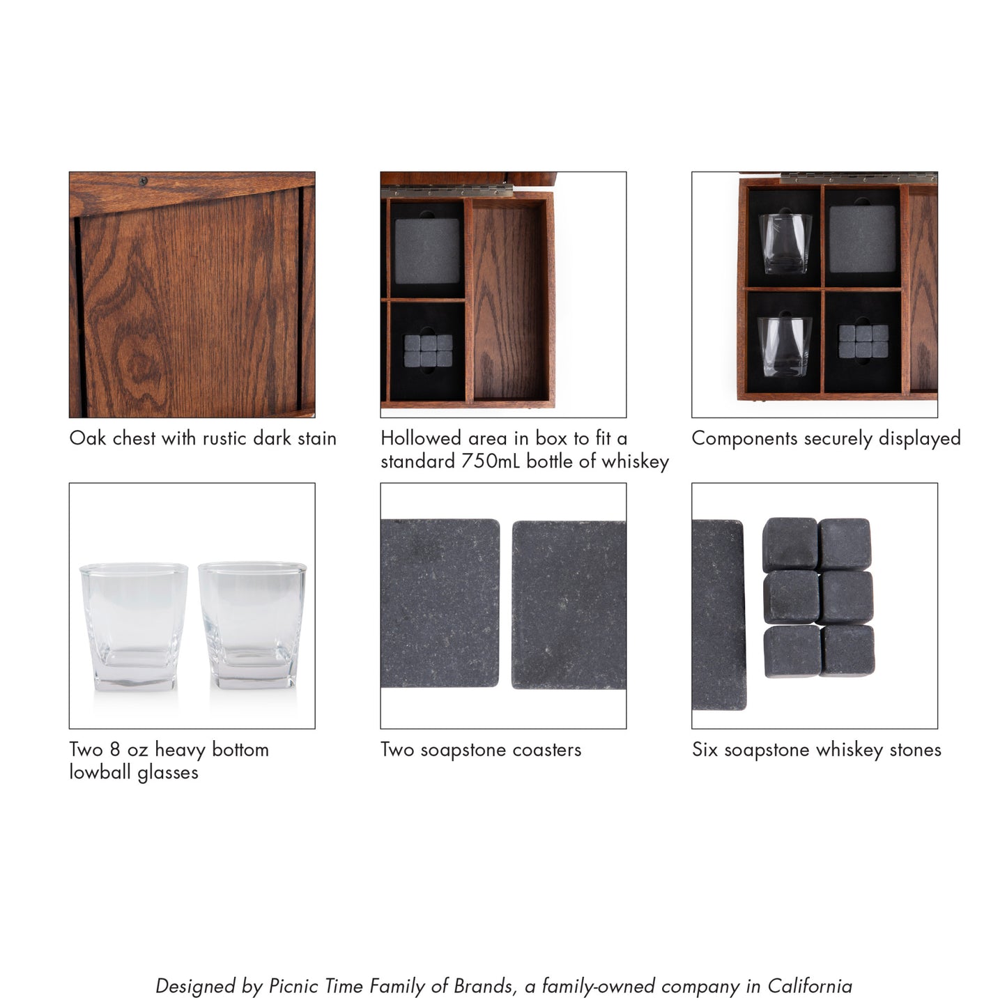 Monogram Whiskey Box Gift Set