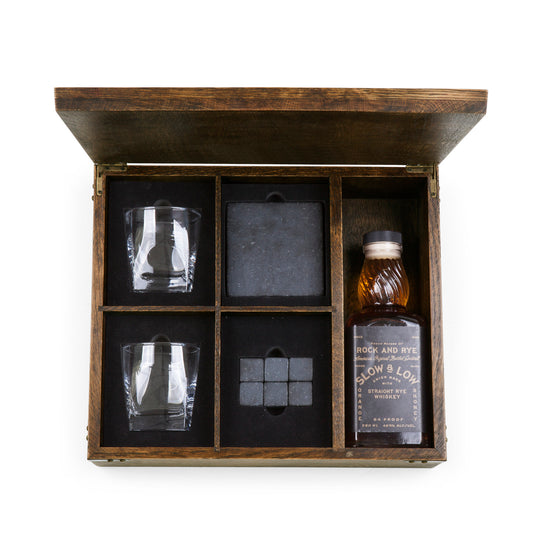 Monogram Whiskey Box Gift Set