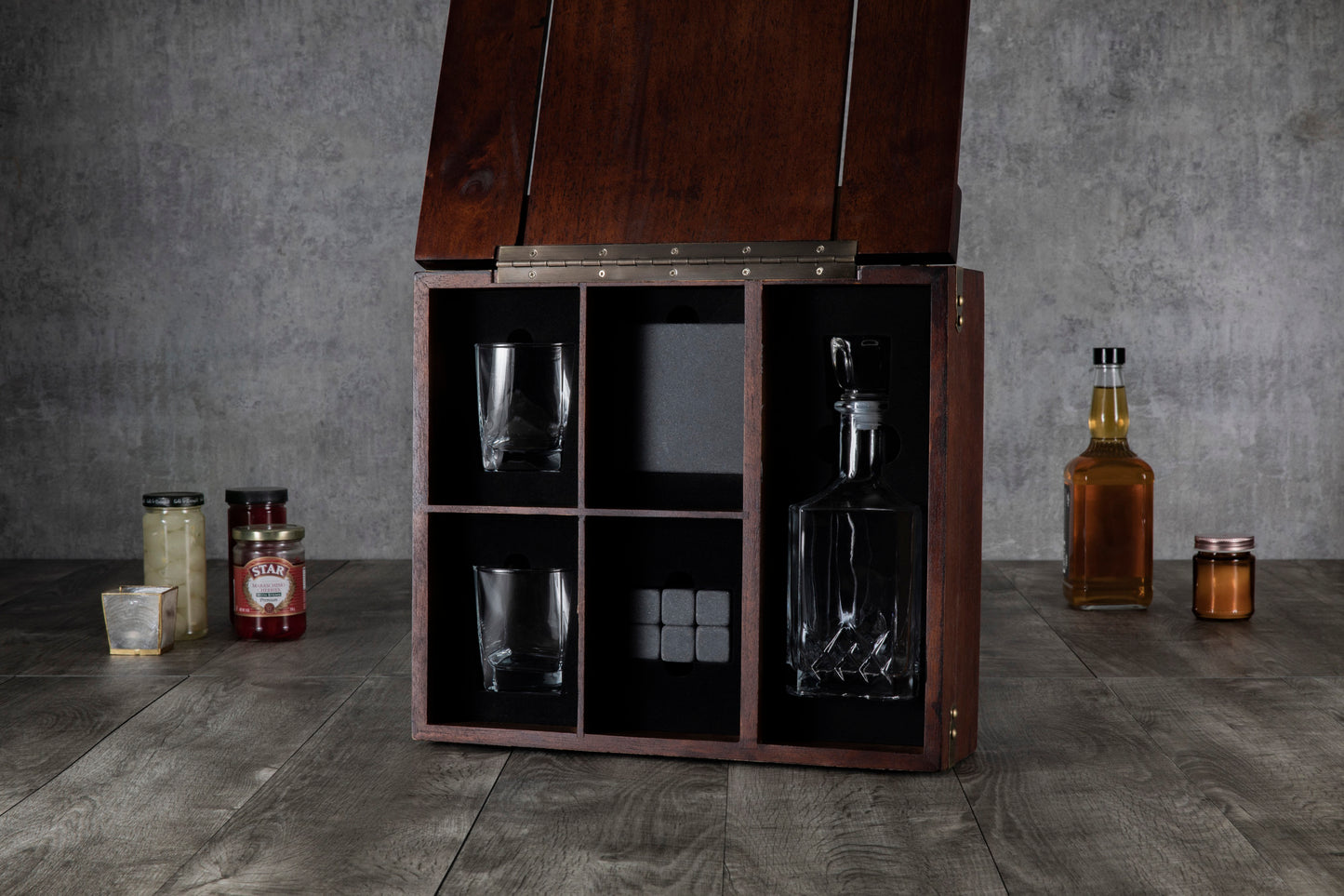 Whiskey Box Gift Set with Decanter