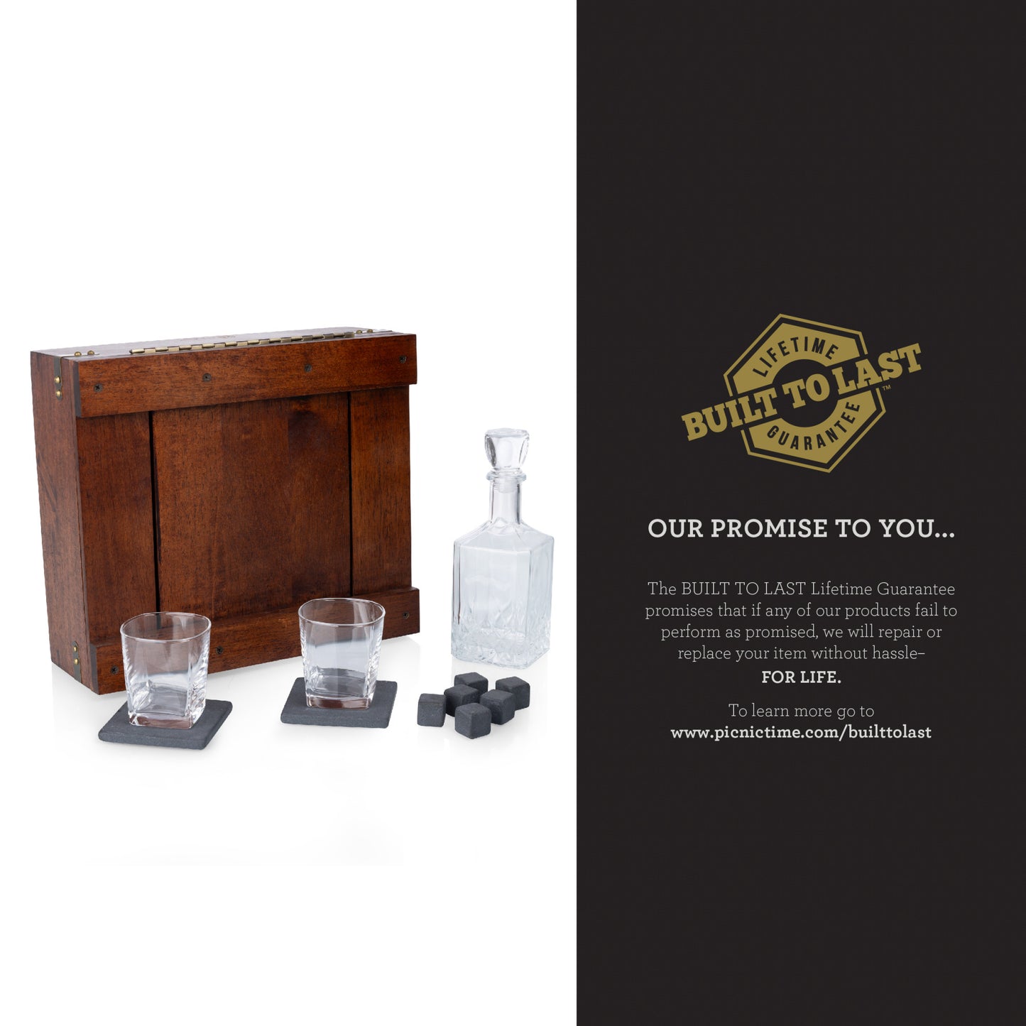 Whiskey Box Gift Set with Decanter