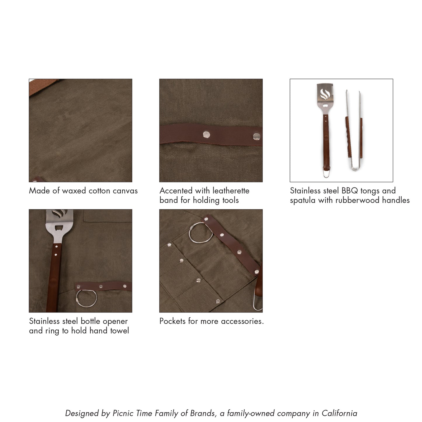 BBQ Apron with Tools & Bottle Opener