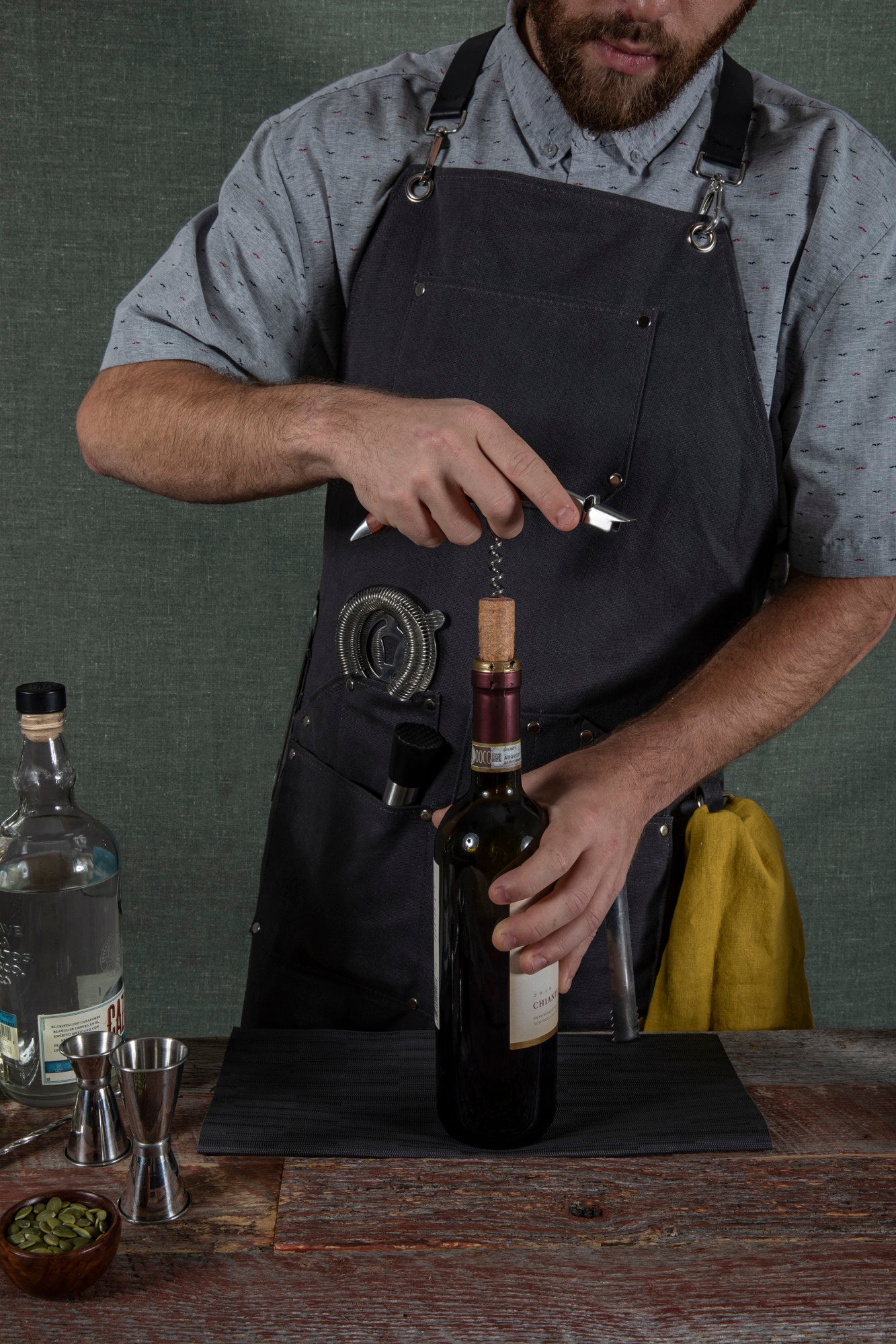 Collins Waxed Canvas Mixologist Apron