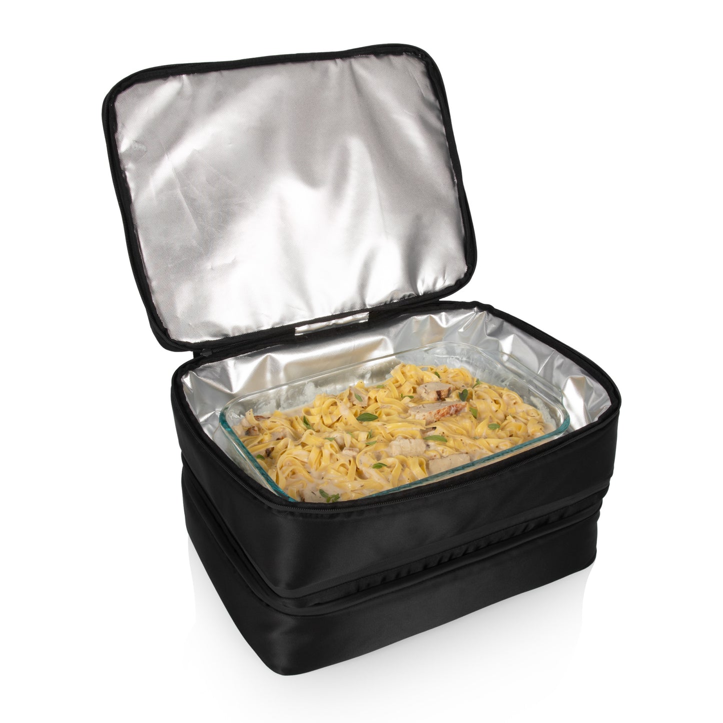 Double Decker Insulated Casserole Tote Made from Recycled Bottles