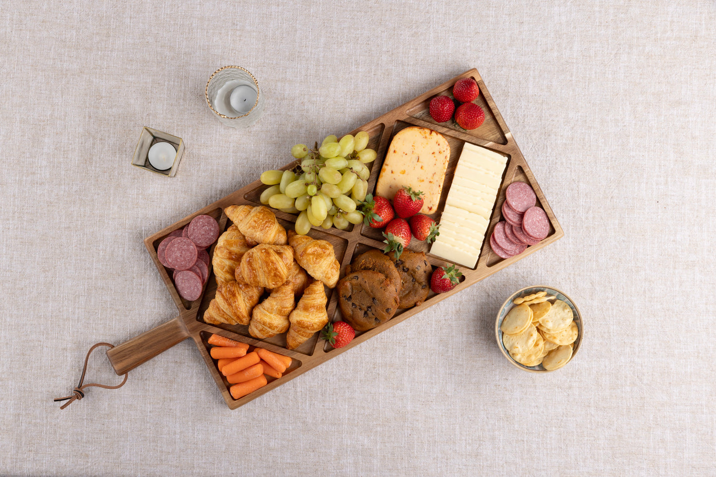 Acacia Grazing Charcuterie Sectioned Serving Board