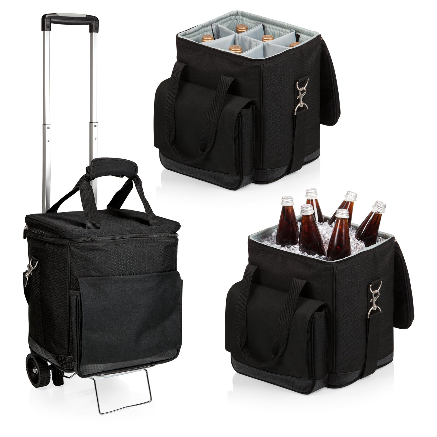 Cellar 6-Bottle Wine Carrier & Cooler Tote with Trolley