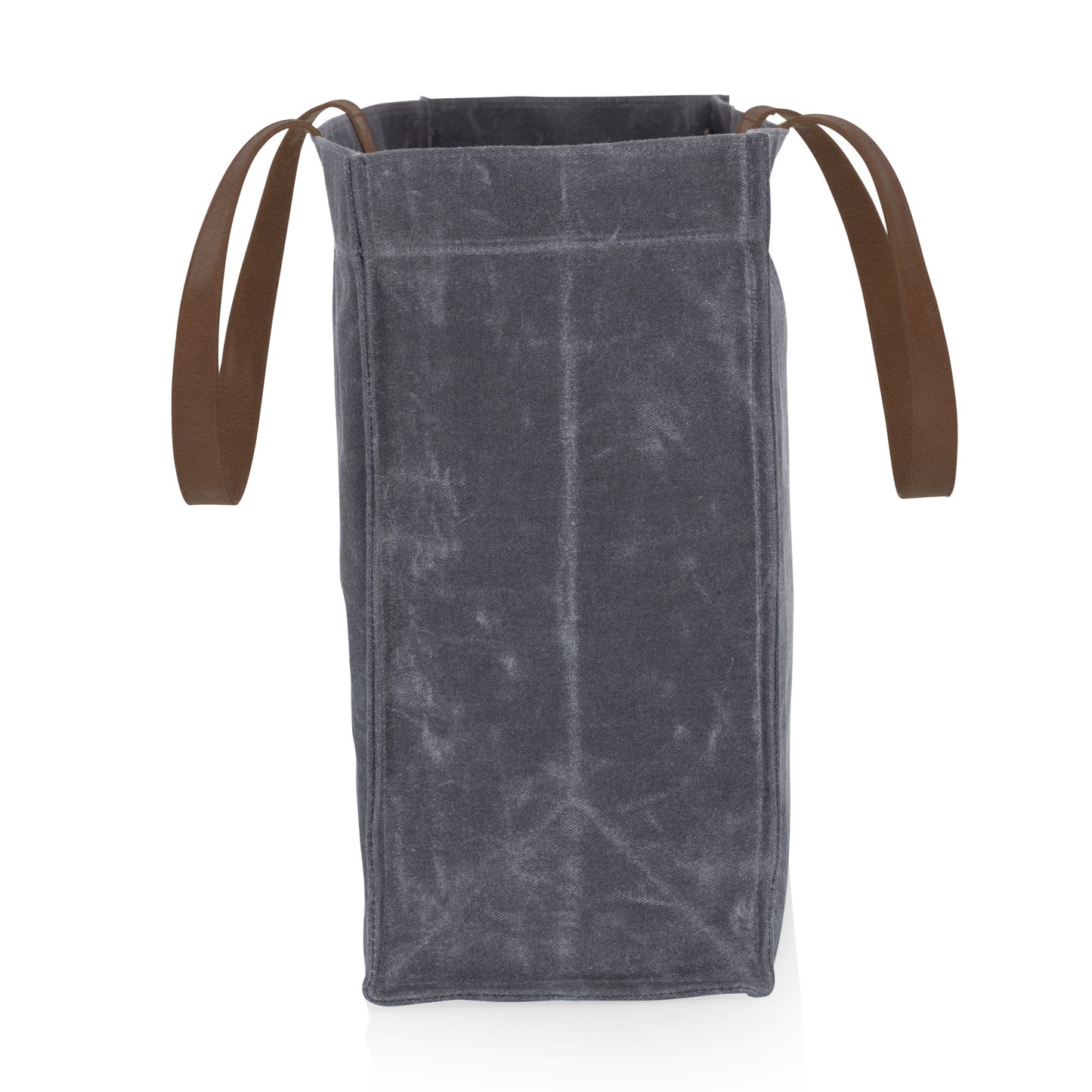 Market Waxed Canvas Tote with Leatherette Handles