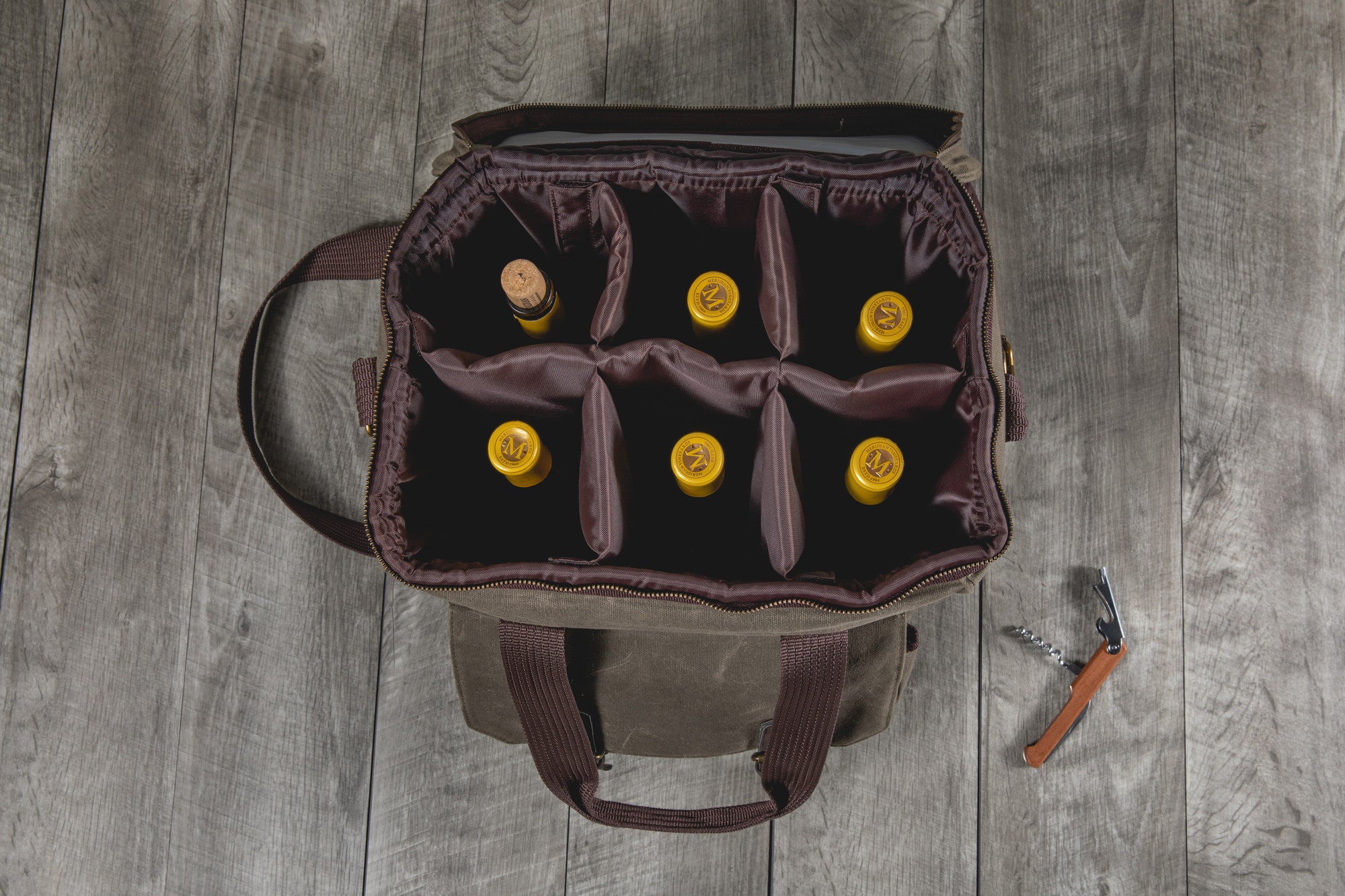 Weekender 6 Bottle Insulated Wine Bag - Thumbnail 5