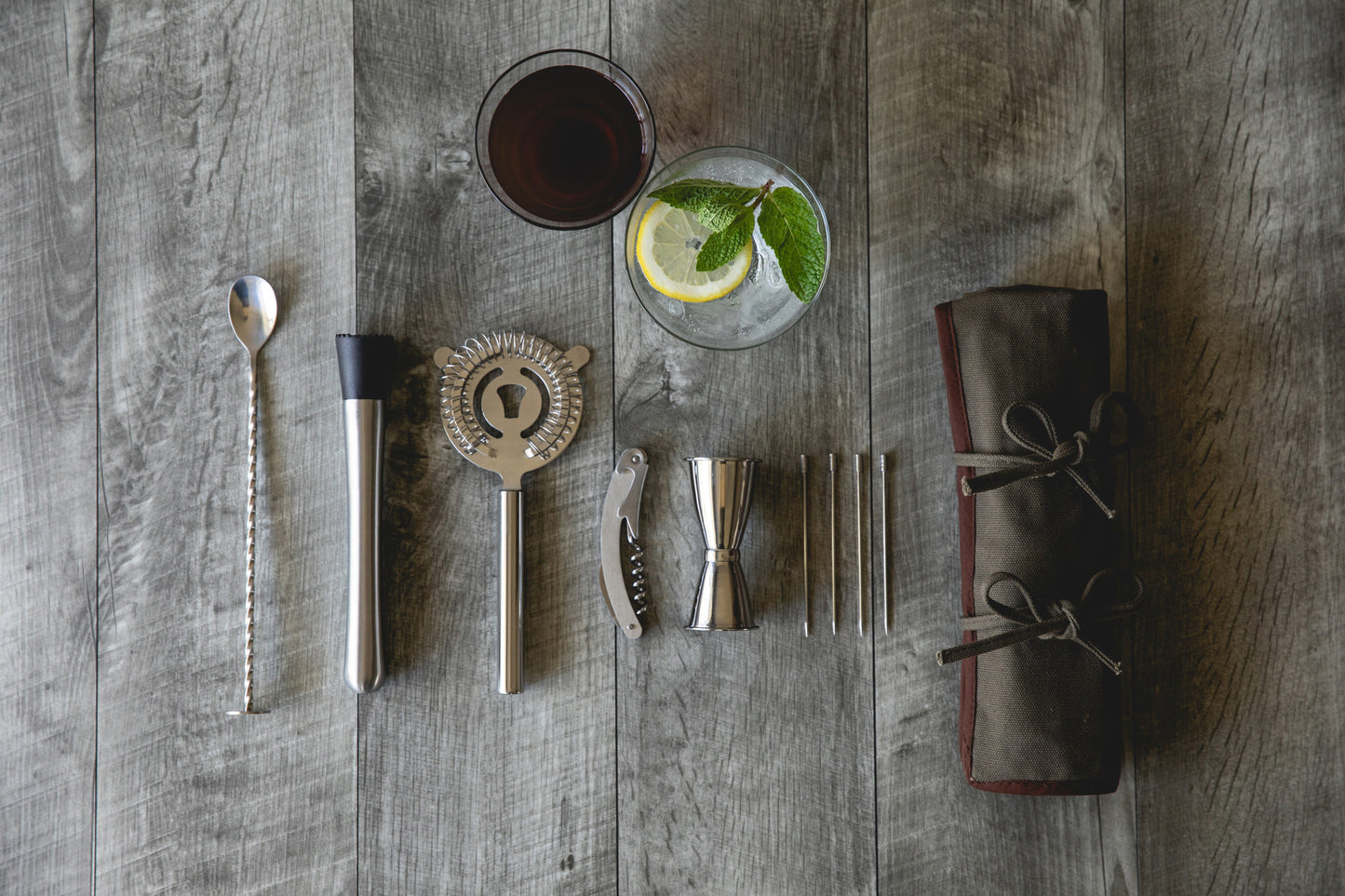 10-Piece Bar Tool Roll Up Kit