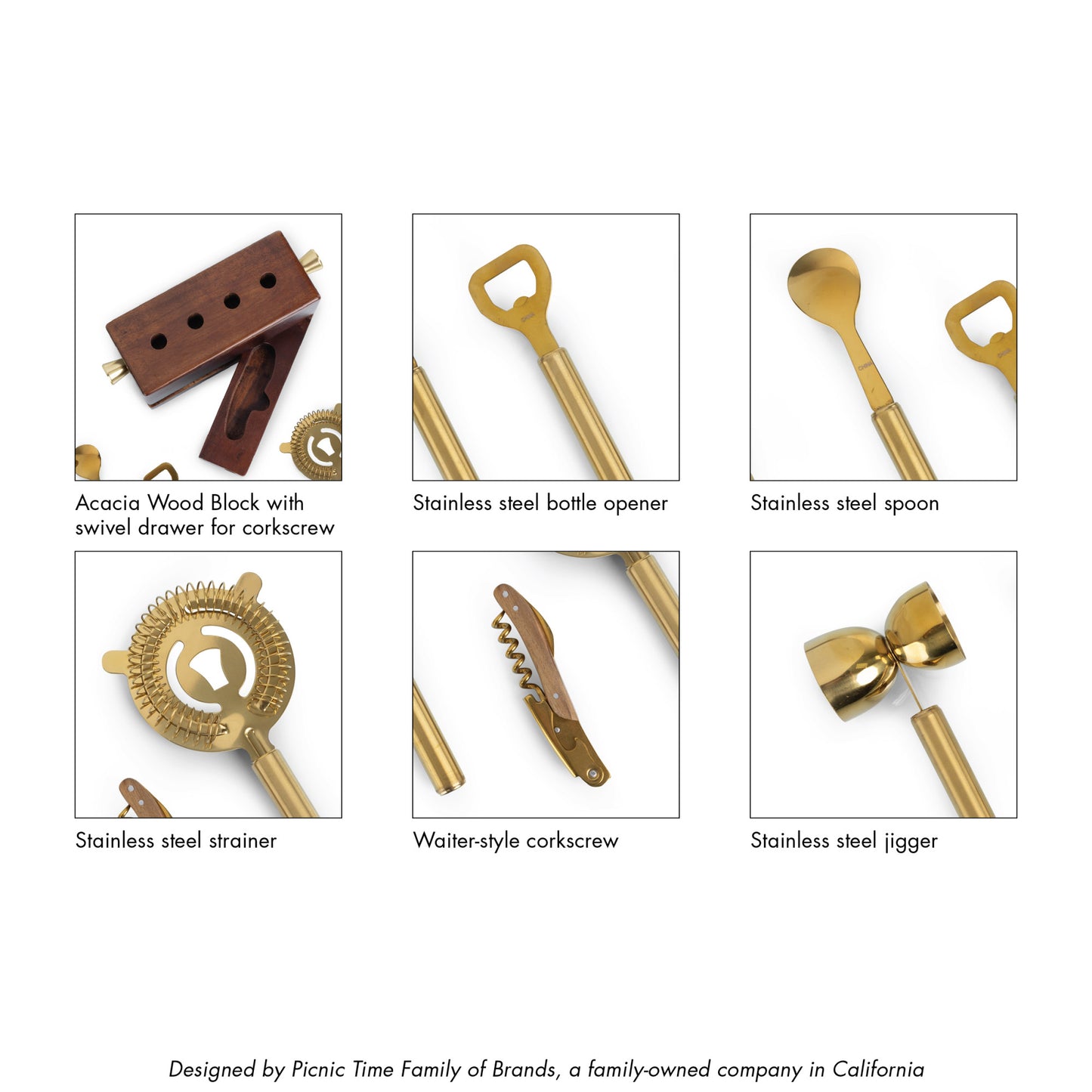 Sidecar 5-Piece Bar Tool Set